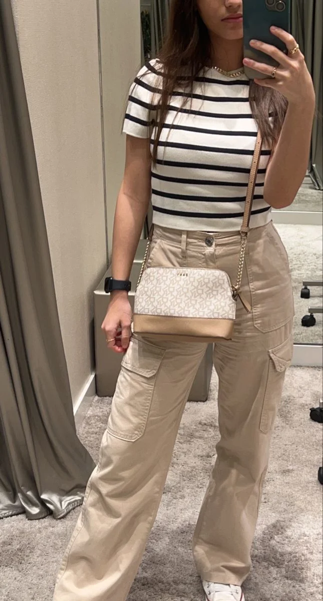 Beige pants outfit