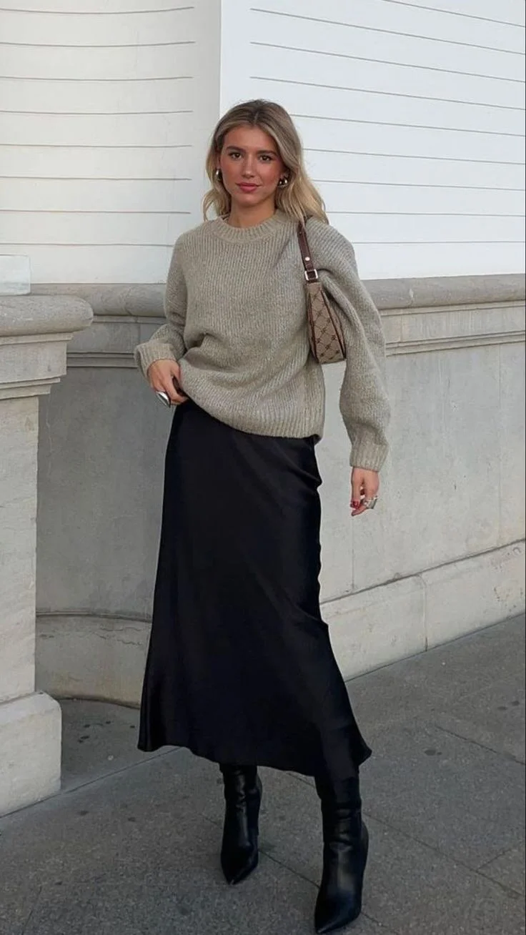 black-satin-skirt-outfit