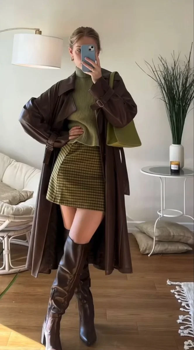 Brown boots outfit
