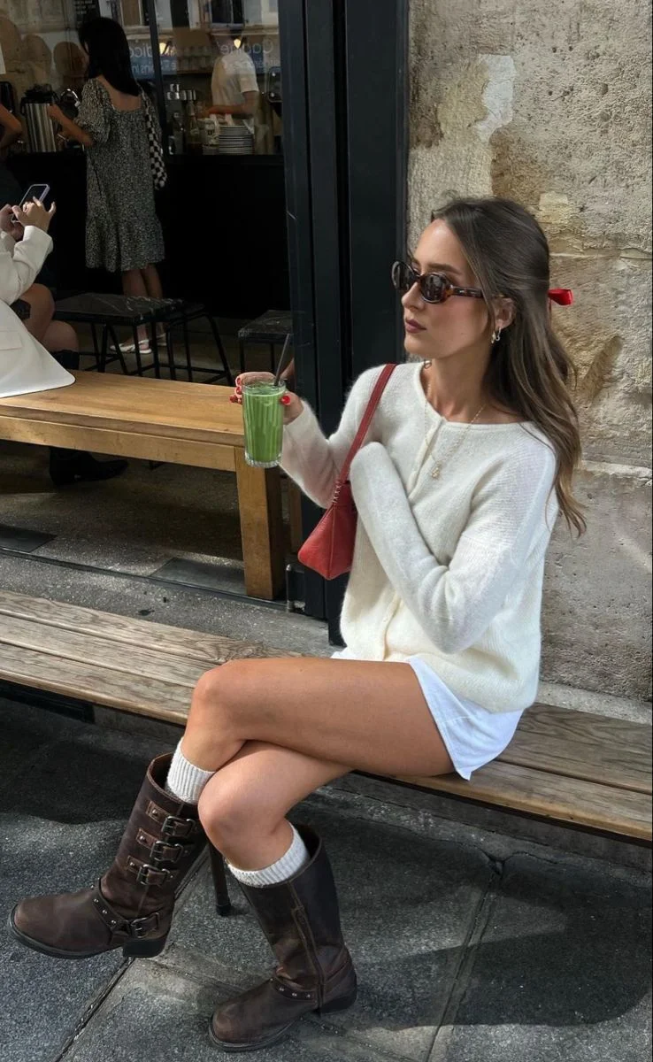 Brown boots outfit