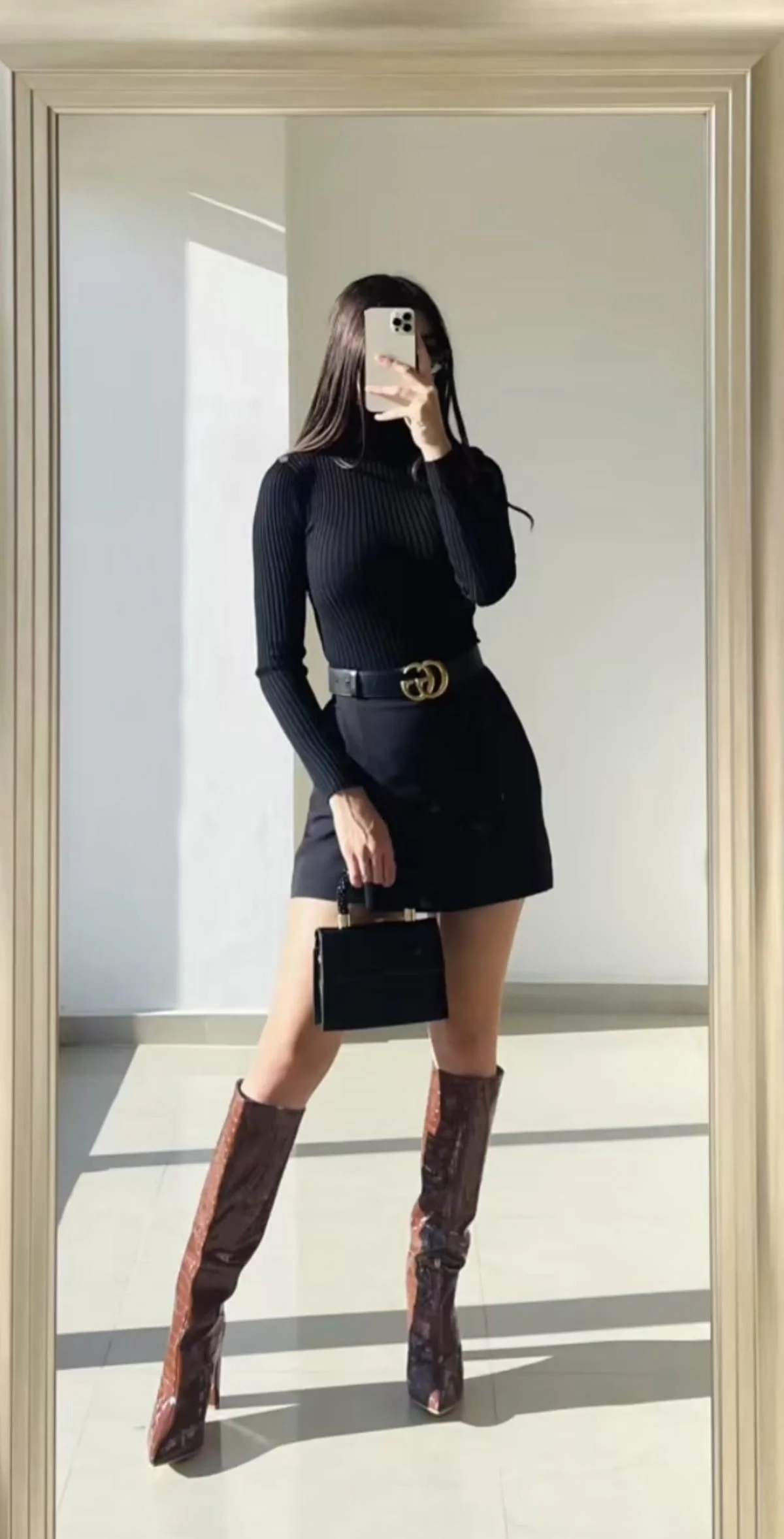 Brown boots outfit