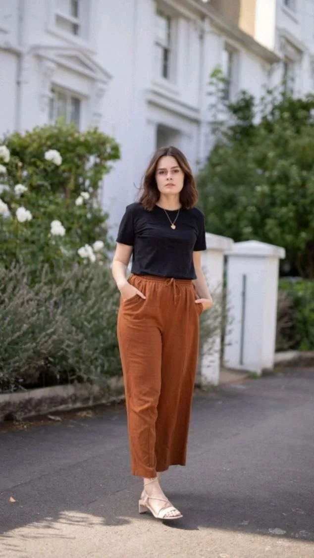 Brown linen pants outfit