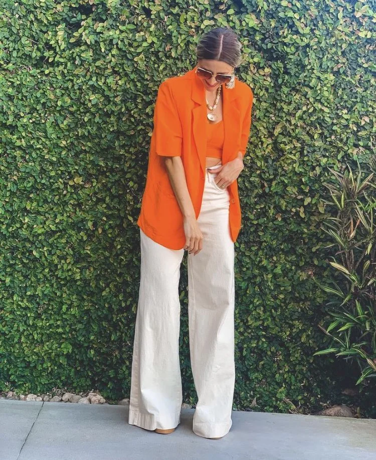 cream pants outfit
