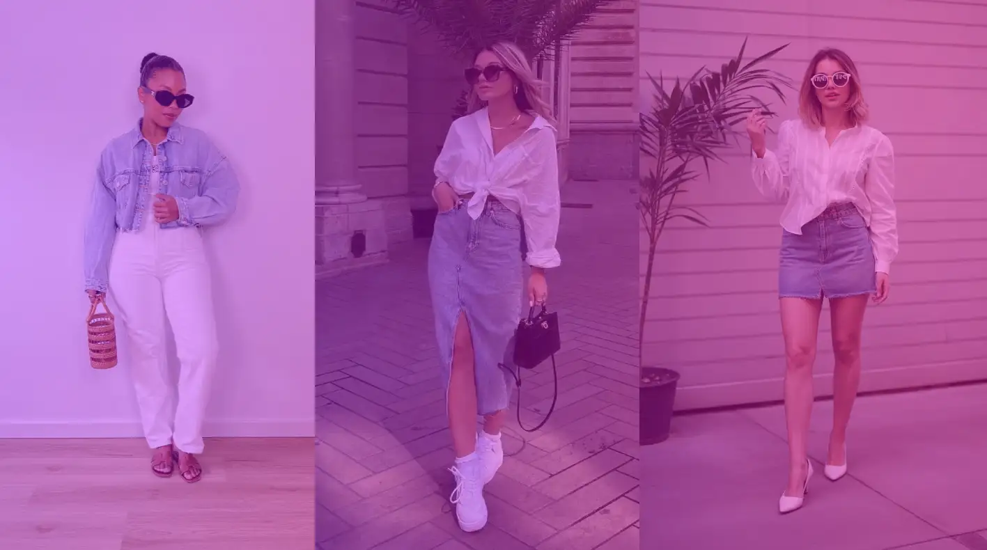 Level Up Your Style with Denim and White Outfits That Always Look Clean and Chic