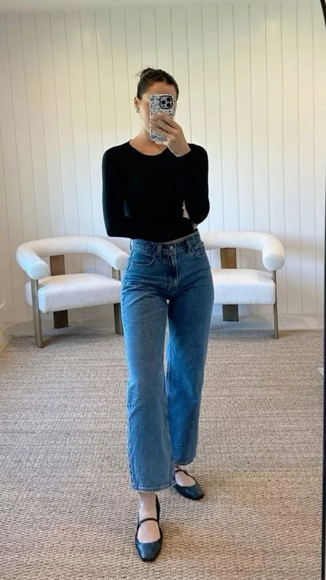 jeans and heels