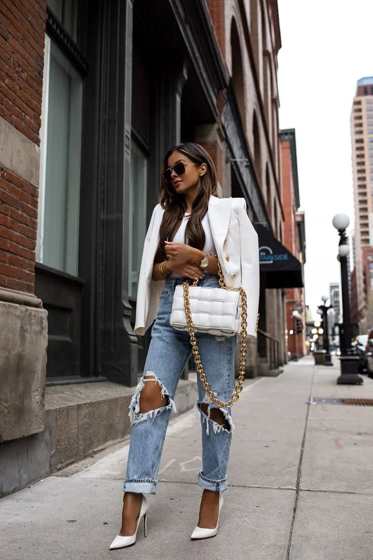 jeans and heels