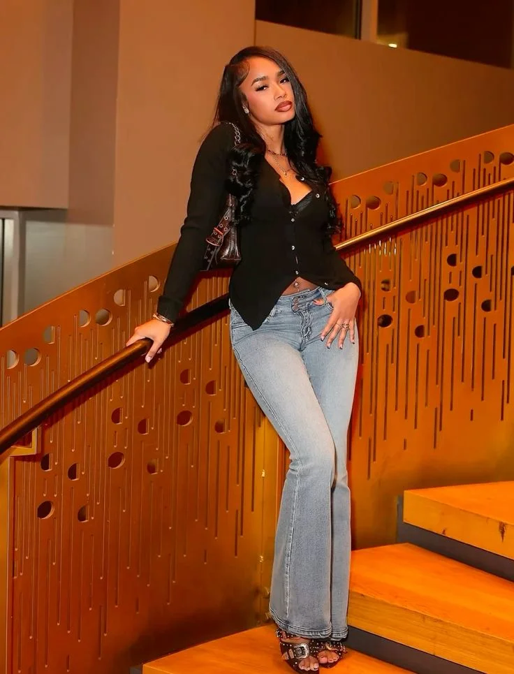 jeans and heels