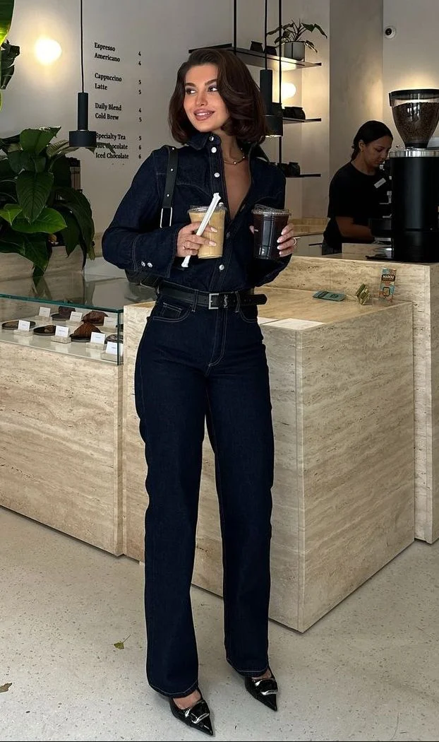 jeans and heels