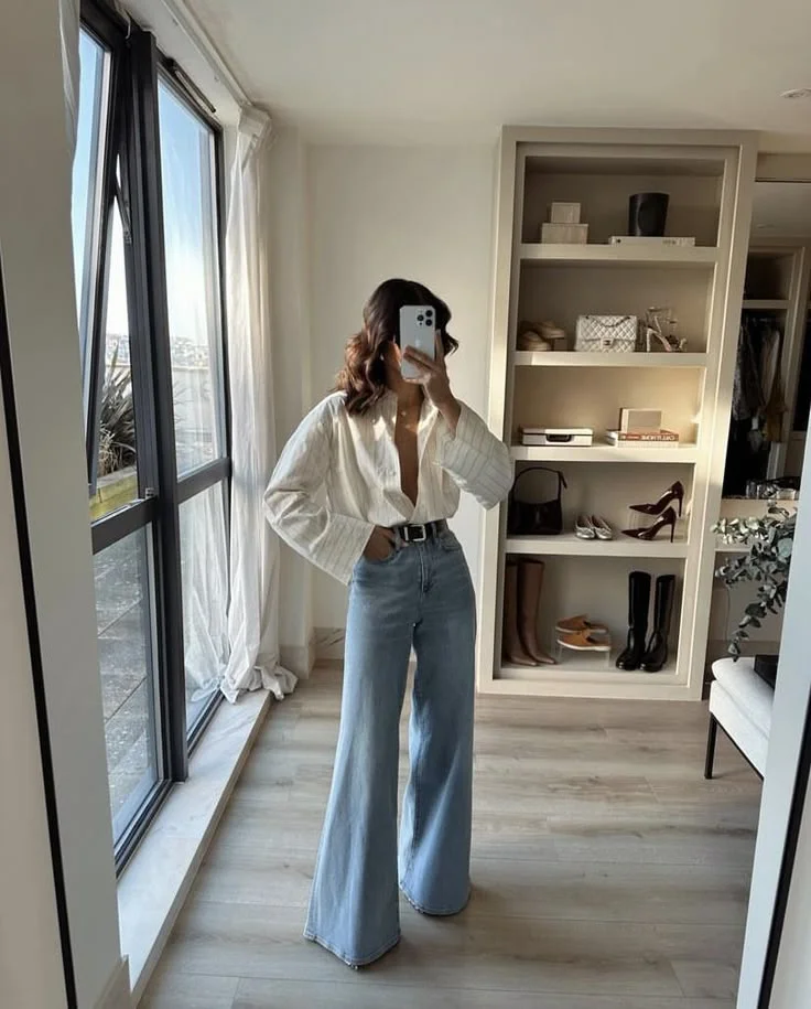 jeans and heels