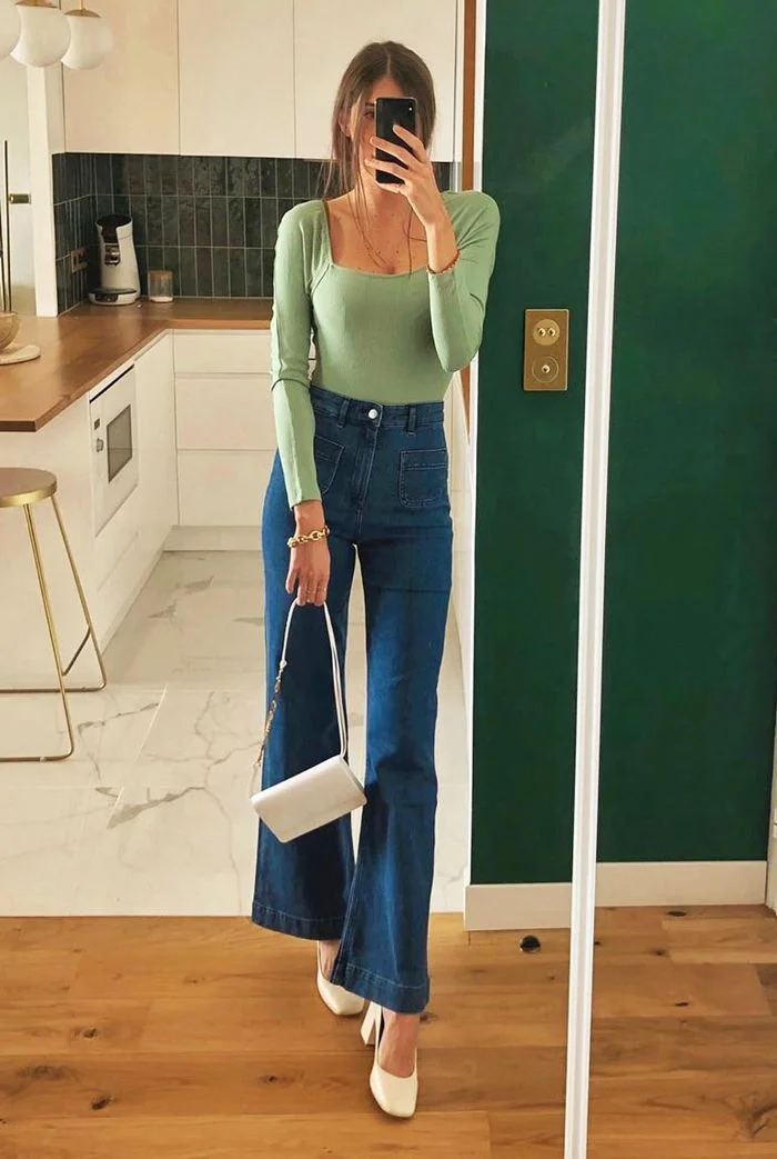 jeans and heels