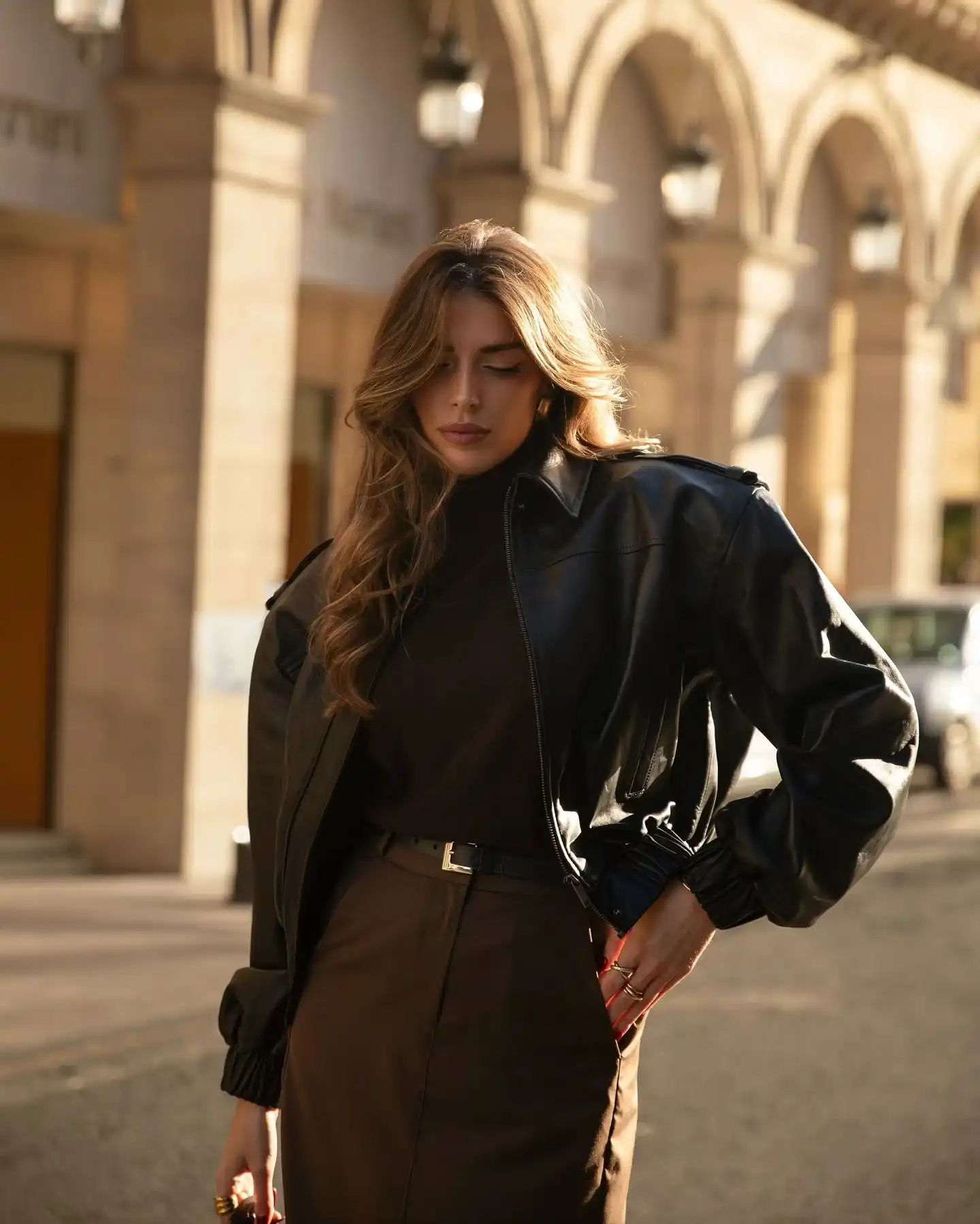 leather jacket outfit