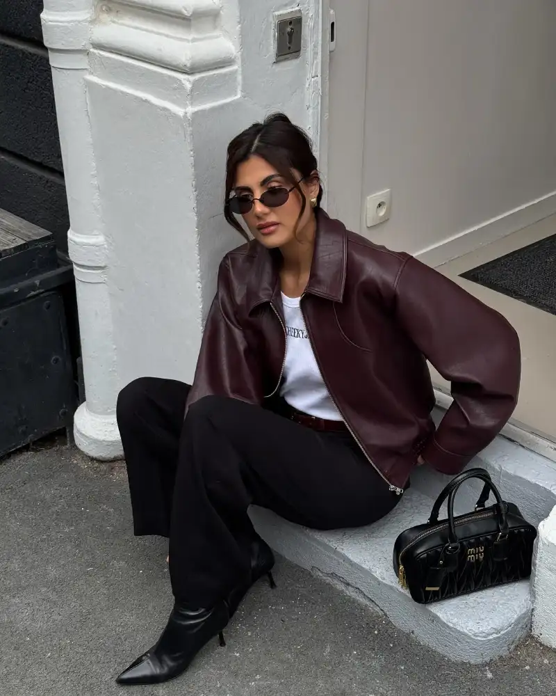 leather jacket outfit