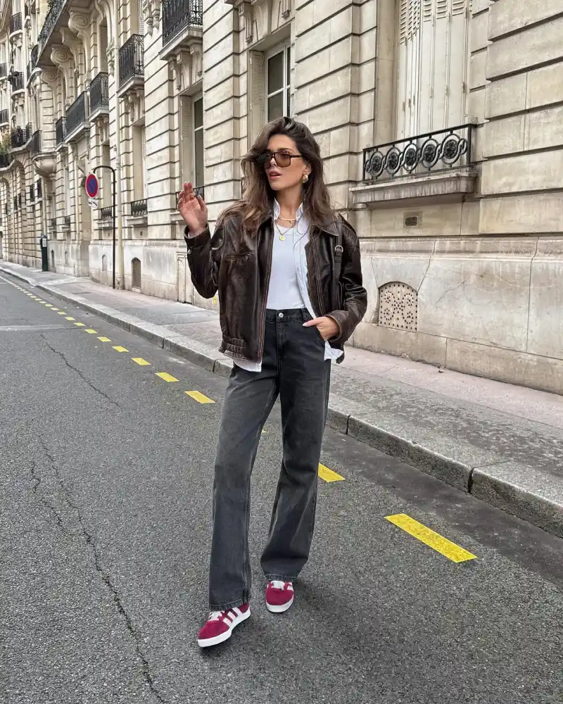 leather jacket outfit