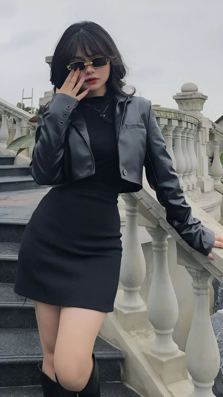leather jacket outfit