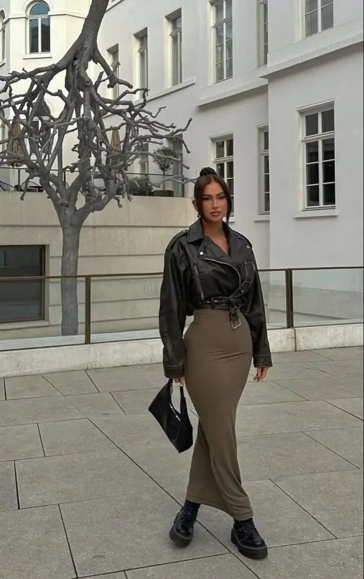 leather jacket outfit