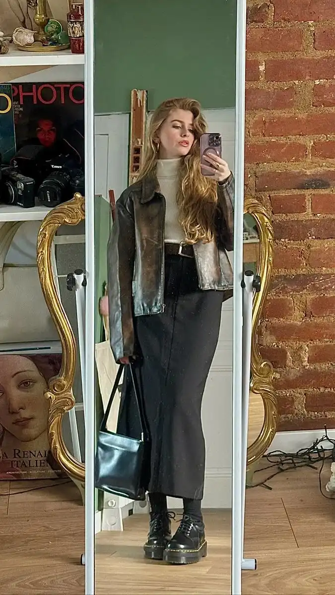 leather jacket outfit