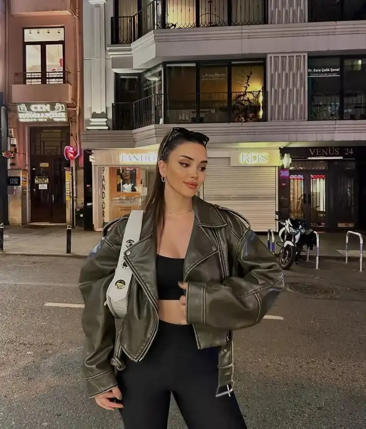 leather jacket outfit
