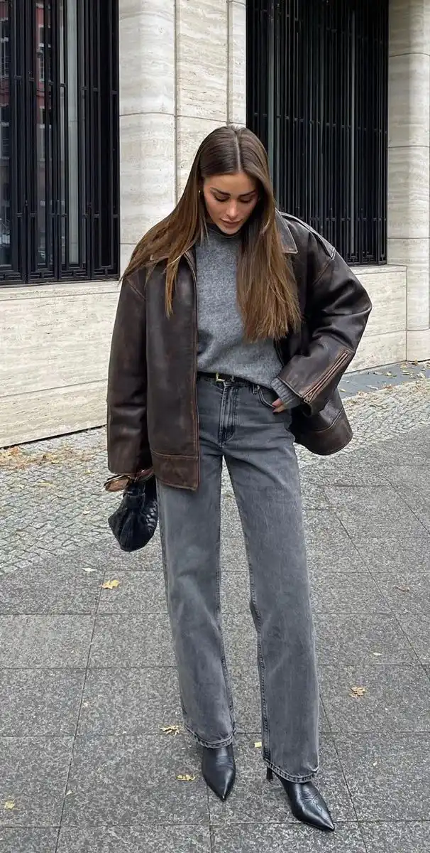 leather jacket outfit