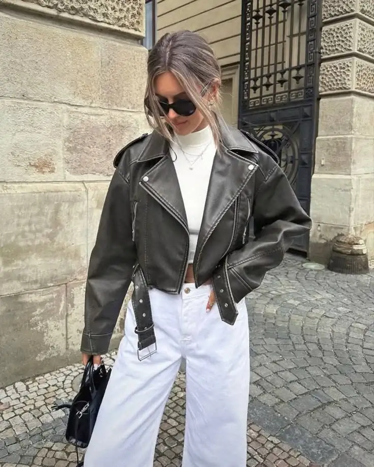 leather jacket outfit