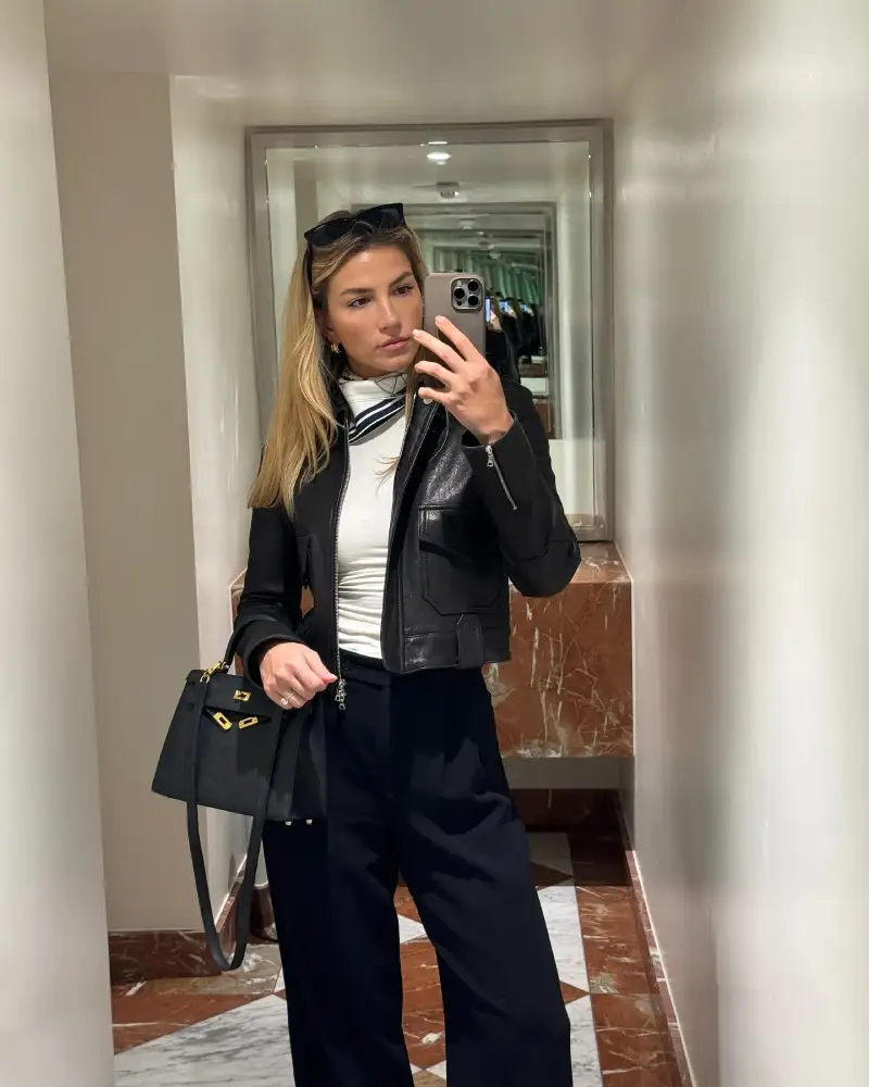 leather jacket outfit