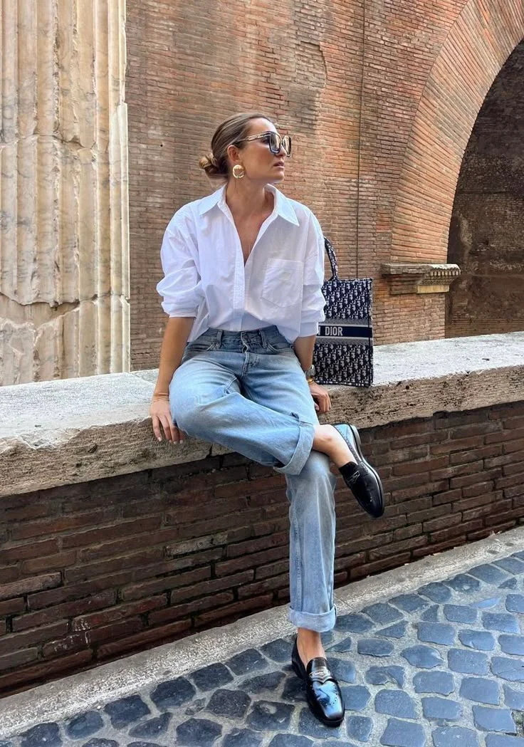 Loafers outfit summer