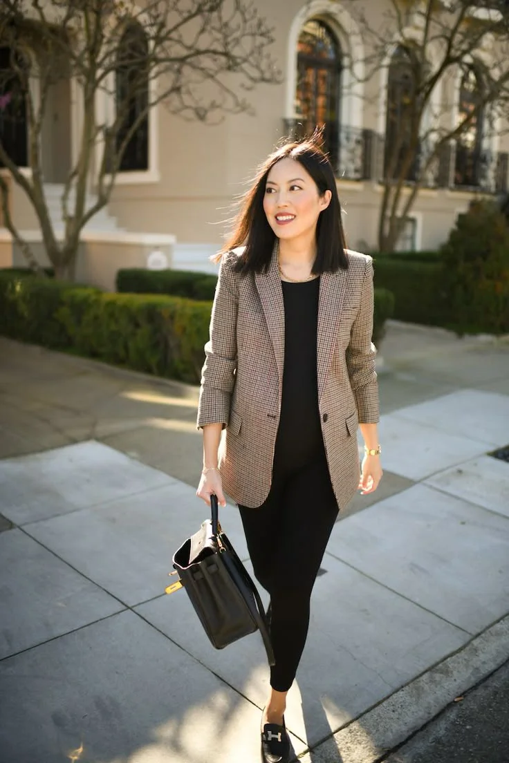 plaid blazer outfit