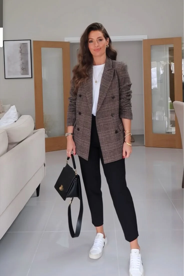 plaid blazer outfit