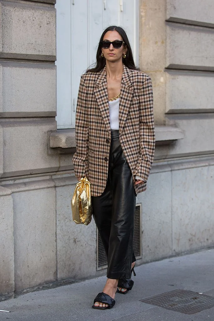 plaid blazer outfit