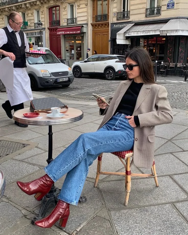 plaid blazer outfit