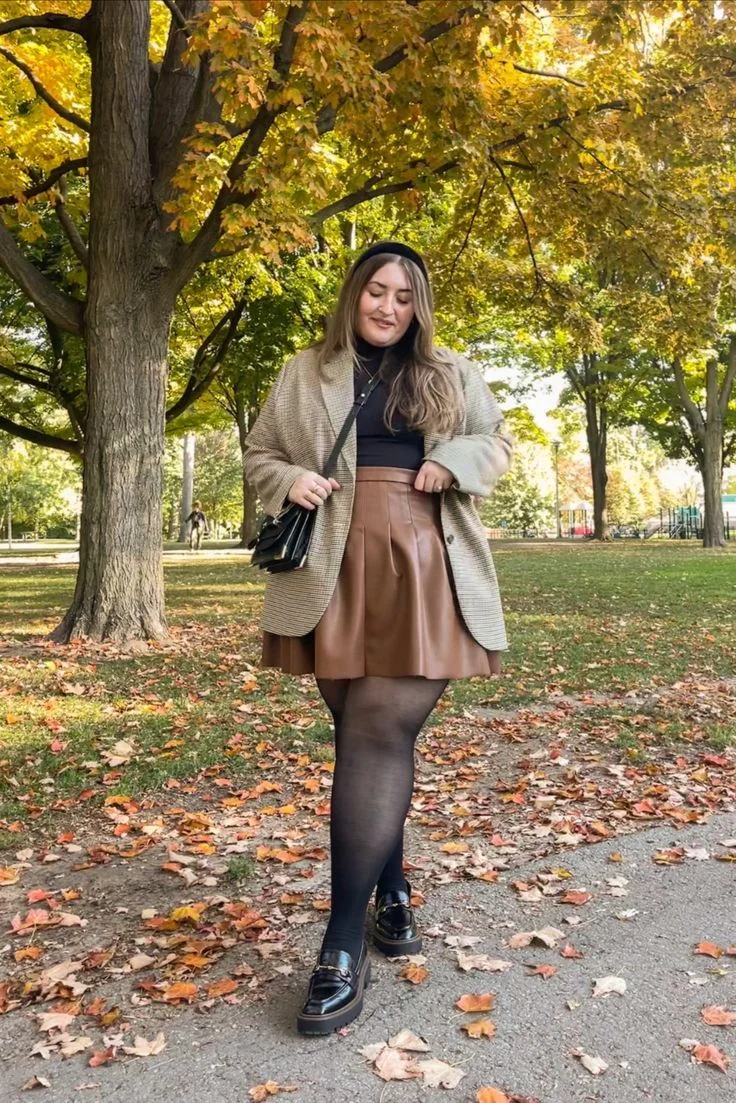 plus-size-fall-fashion, plus-size-fall outfit idea