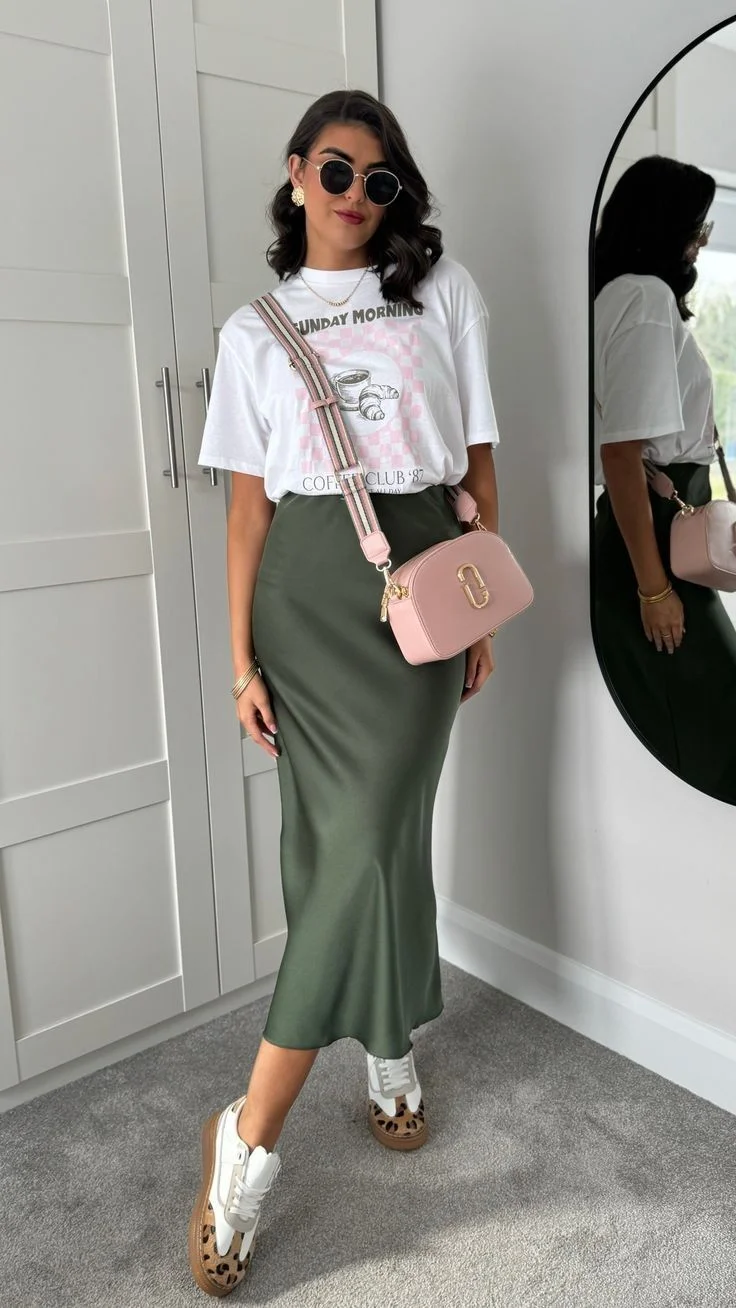 skirt with sneakers