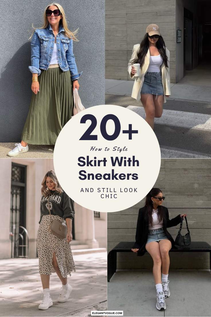skirt with sneakers