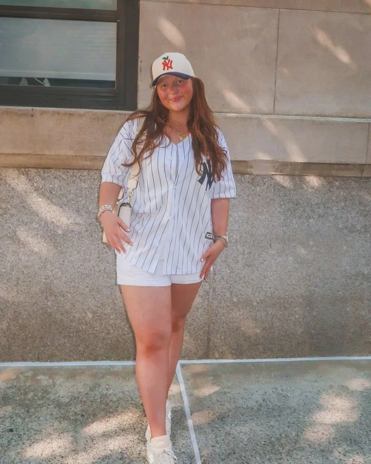 summer baseball game outfit