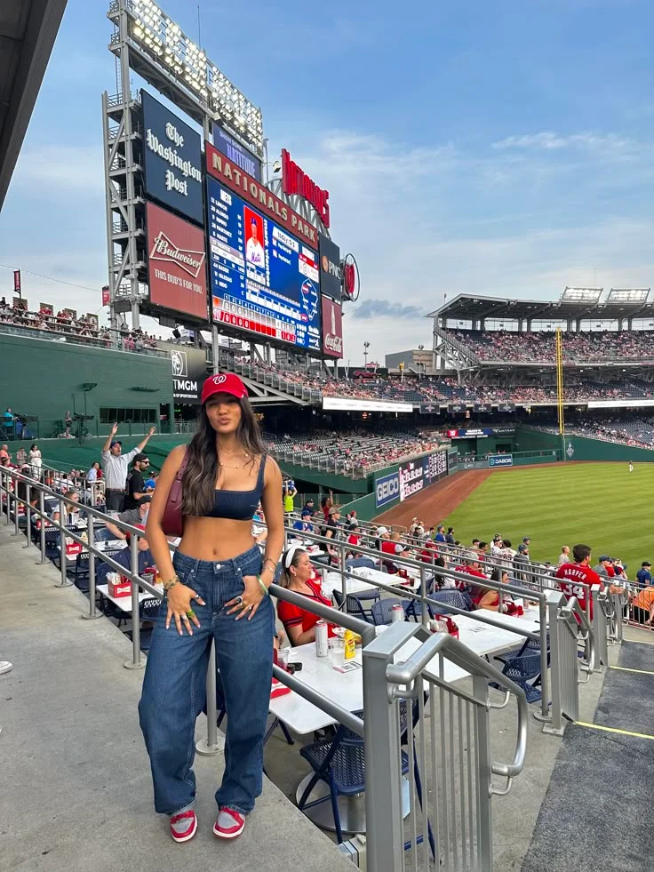 summer baseball game outfit