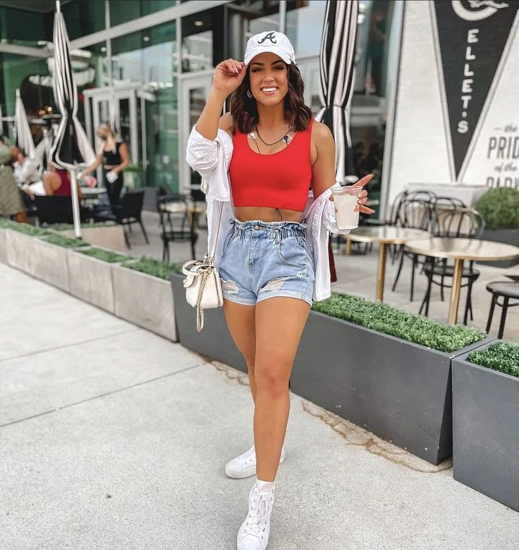 summer baseball game outfit