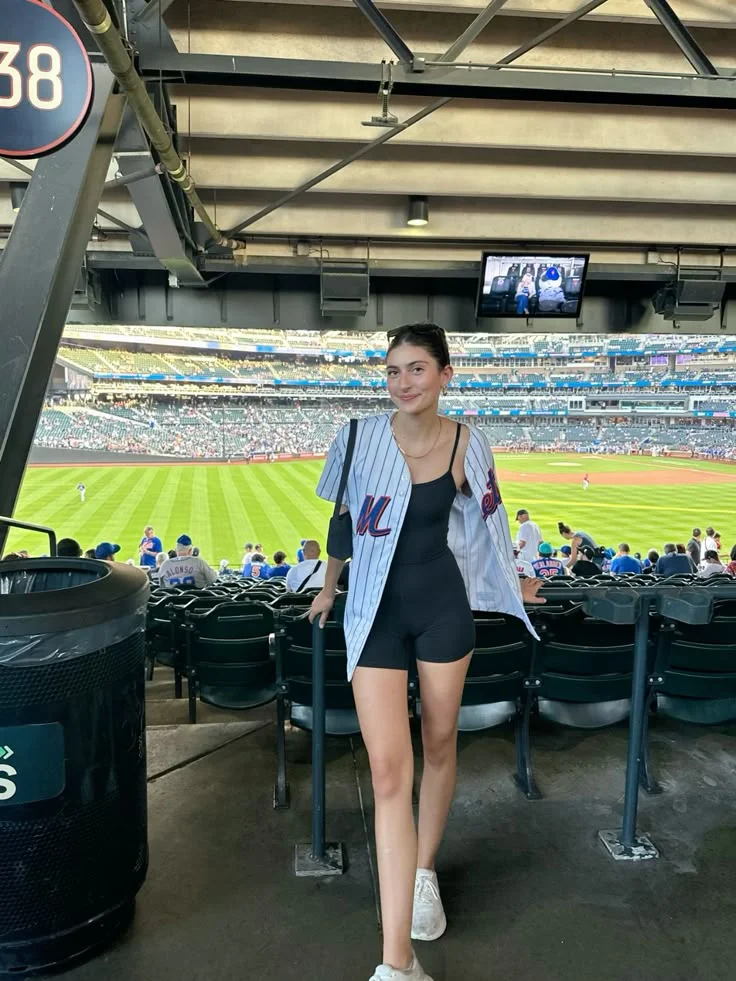 summer baseball game outfit