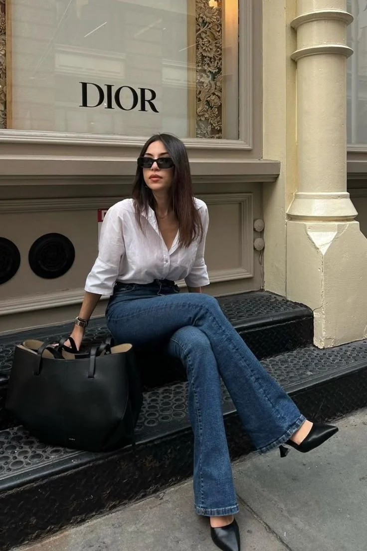 white shirt outfit