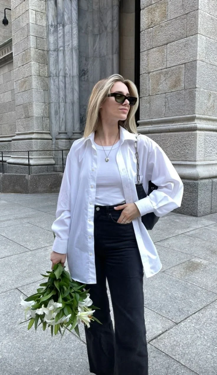 white shirt outfit