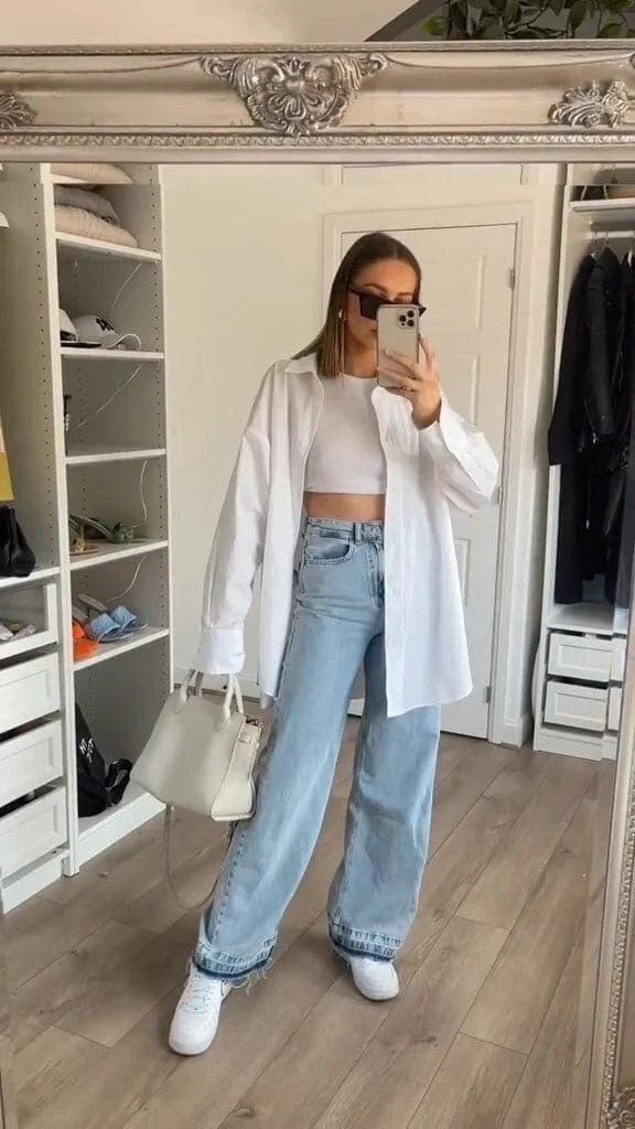 white shirt outfit