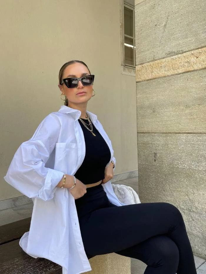 white shirt outfit