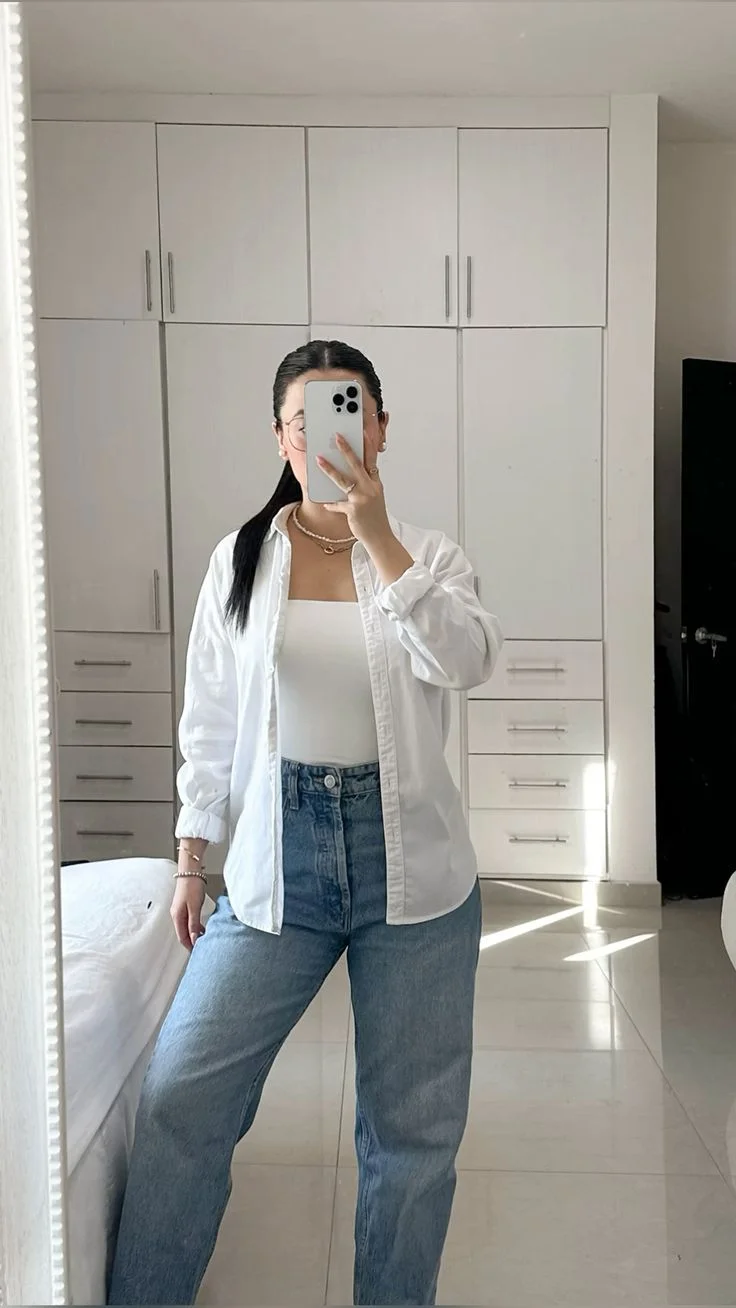 white shirt outfit