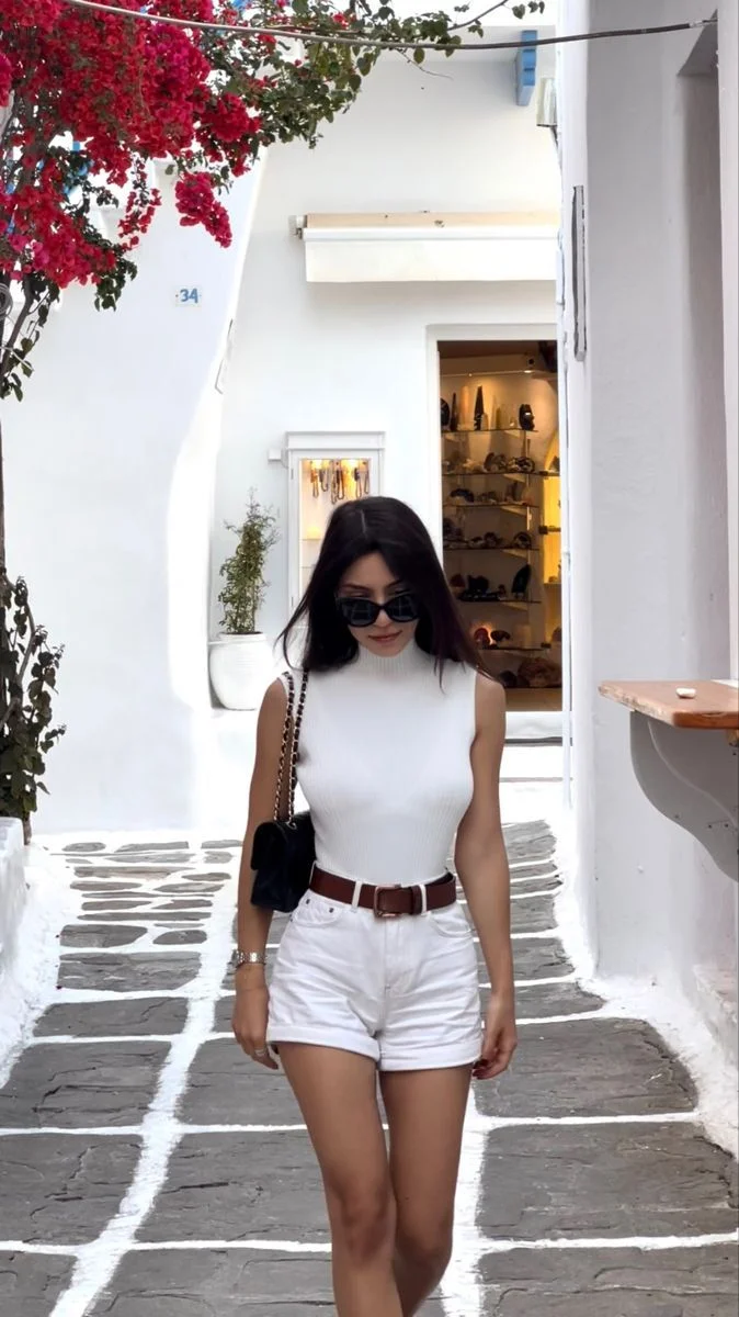 White shorts outfit