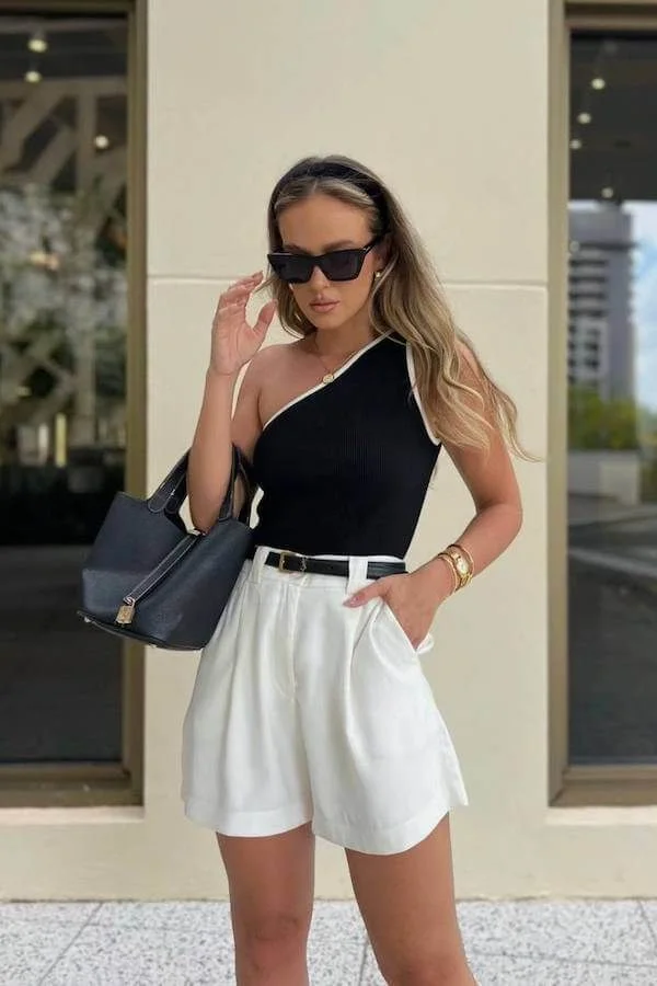 White shorts outfit