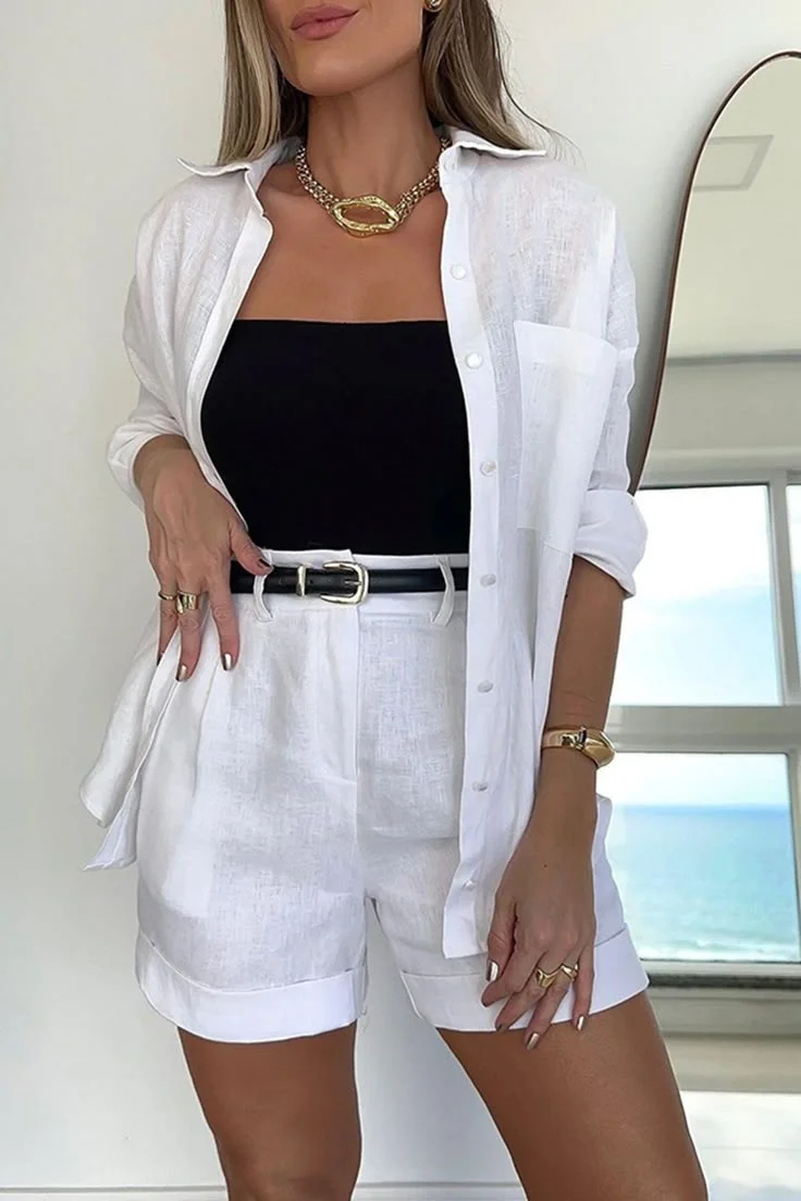 White shorts outfit