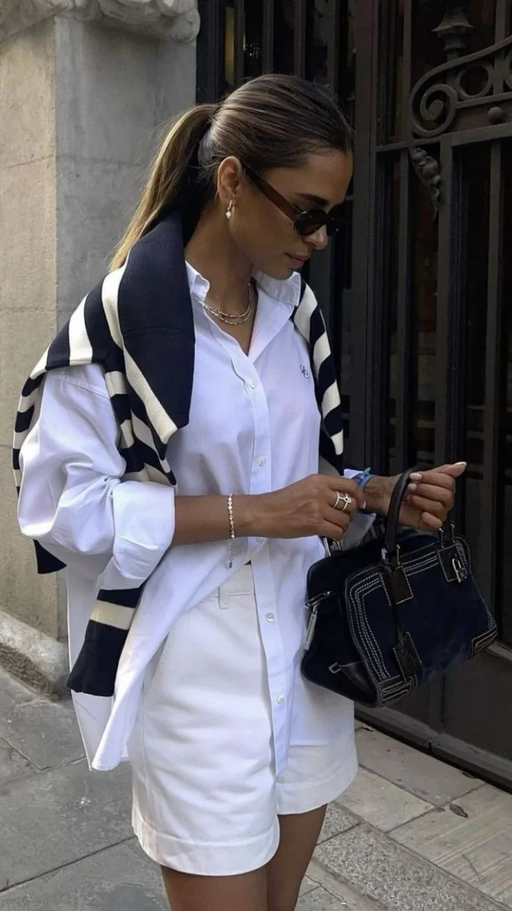 White shorts outfit