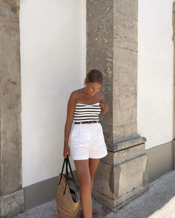 White shorts outfit