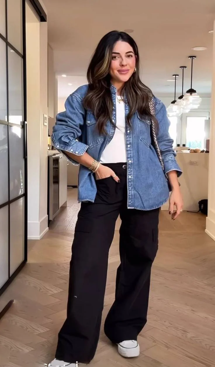 Wide leg pants outfit