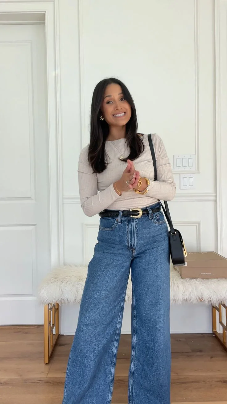 Wide leg pants outfit