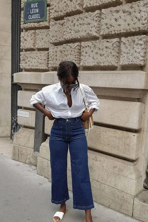 Wide leg pants outfit