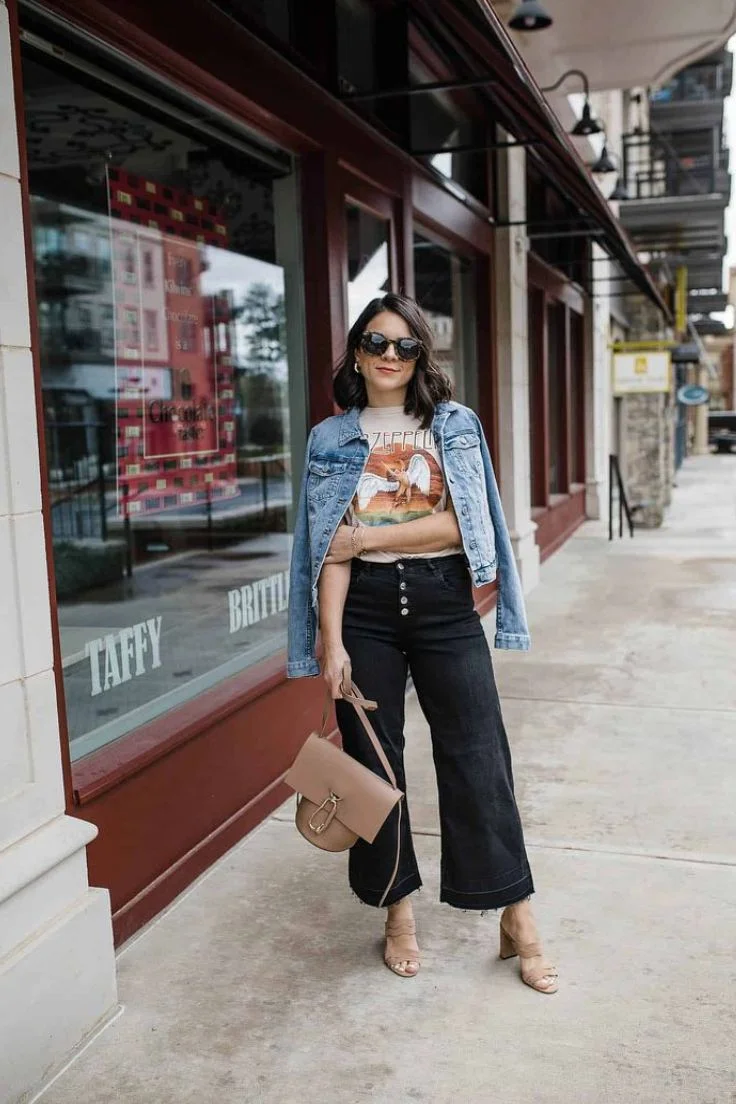 Wide leg pants outfit